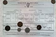 James Joyce - Birth Certificate - Free Postage