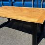 Herringbone Oak Dining Table, Ex Display Image 4