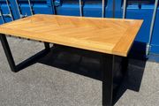 Danish Design Herringbone Oak Dining Table, Ex Display