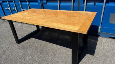 Danish Design Herringbone Oak Dining Table, Ex Display