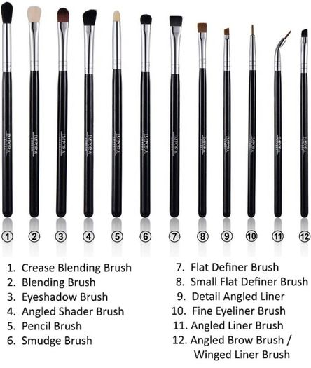 Eyeshadow Brushes, Blending Brush, Crease Brush, Eyeliner Brush & more 12 Brushes (FREE POSTAGE)