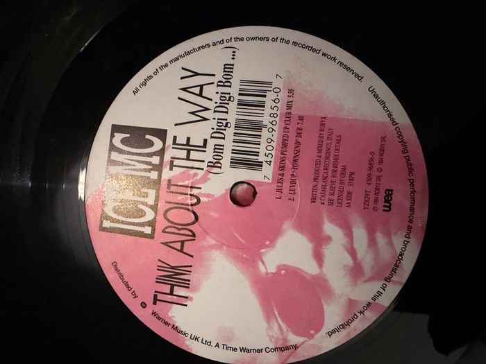 Ice MC Think About The Way Original 1994 UK 12 inch Eurodance Club Mixes
