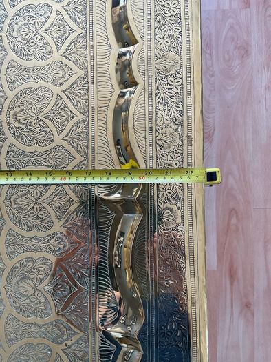Stunning vintage antique brass folding coffee table