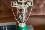 Subbuteo F.A Premier League Trophy and 2 Premier League Mitre Balls Black Scoreboard