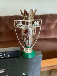 Subbuteo F.A Premier League Trophy and 2 Premier League Mitre Balls Black Scoreboard
