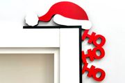 Santa Hat and Ho Ho Ho Door Corner Decoration