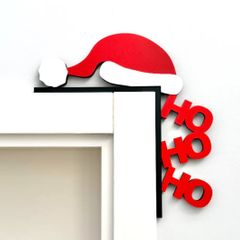 Santa Hat and Ho Ho Ho Door Corner Decoration