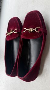 Velvet loafers for women