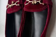 Velvet loafers for women