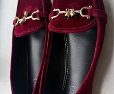 Velvet loafers for women