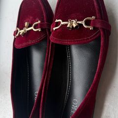 Velvet loafers for women