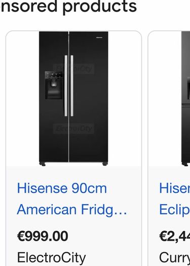 Hisense plumbed American fridge