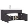Sink Cabinet with Built-in Basin Grey Chipboard Image 3