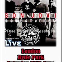 Bon Jovi Concert Poster London Hyde Park 2003 A3 Repro "NEW"