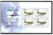1999 Ireland Civil Aviation noting details of Douglas DC3 Commemorative Stamp Booklet Pane Mint Never Hinged (MNH). Hibernian HP115