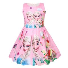 New Girls Elsa Flower Printed Dress size 3-4 yrs