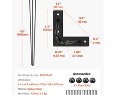 4 Hairpin table legs