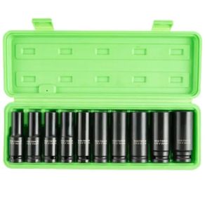 DSD TOOLS 10pc 1/2-Inch DR Deep Impact Sockets Metric
