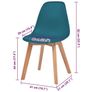 Dining Chairs 4 pcs Turquoise Plastic Image 6