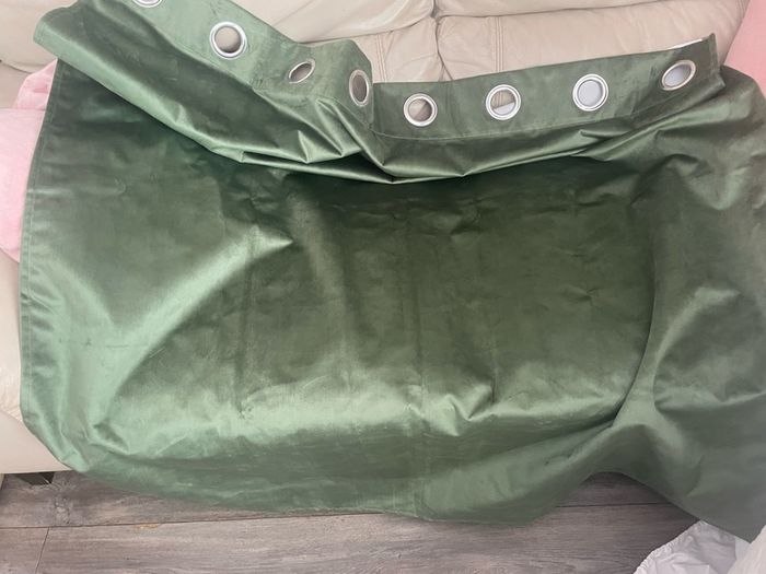 Brand new green velvet curtains
