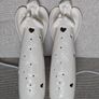 Pair of Verano Ceramic Angel Lamps - Heart Lights - Working Image 2