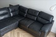 L Shaped Sofa Black Leather