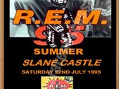R.E.M Slane Castle 1995 concert poster with ticket reproduction print