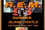 R.E.M Slane Castle 1995 concert poster with ticket reproduction print
