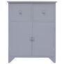 Side Cabinet Grey 60x30x75 cm Paulownia Wood Image 3