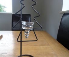 Wrought Iron Christmas Tree T-Light Holder for Sale