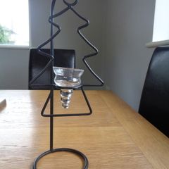 Wrought Iron Christmas Tree T-Light Holder for Sale