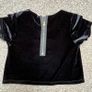 Girls black velvet velour top 5-7 yo dunnes stores Image 2