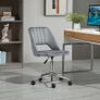 Height-Adjustable Desk Chair with Casters, 360 Swivel, Shell Shape, Foam, 49 x 60 x 79-91 cm, Dark Gray Image 2