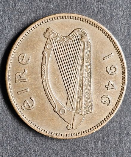 Ireland 1946 Beautiful Half 1/2 Penny Coin