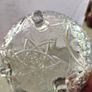 Vintage from the 1940s Brilliant Vintage Footed Cut Glass Bowl. Large Crystal Dish Floral Design Throughout Image 6