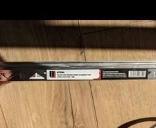 4 lengths of brushed chrome tile trim 12mm square edge