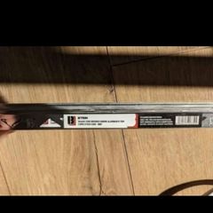 4 lengths of brushed chrome tile trim 12mm square edge