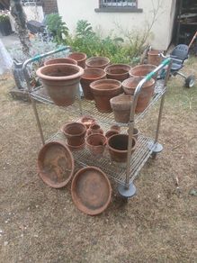 old terracotta pots