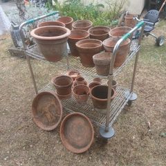 old terracotta pots