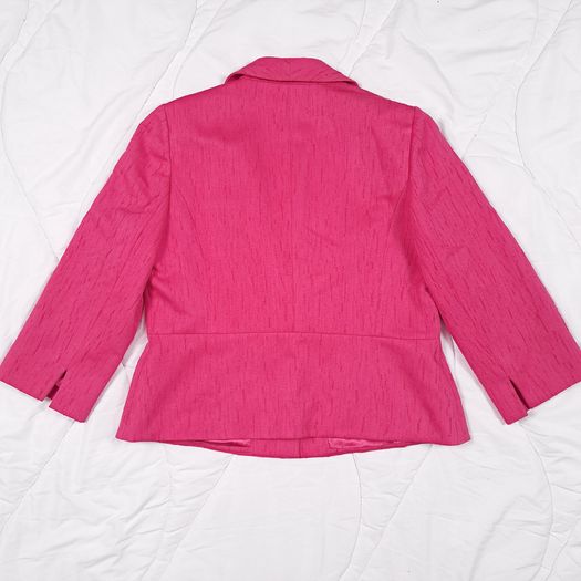 Country Casuals Petite Bright Fuchsia Pink Textured Fitted Tailored Blazer Jacket 14UK/42EU