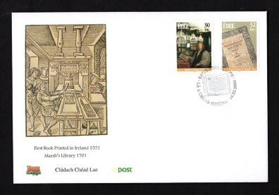 2001 Ireland Literary Anniversaries Commemorative Stamps An Post First Day Cover (FDC)