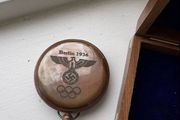 vintage compass hitler Solid Brass Push Button Compass Antique 3 Inch Nautical With Wooden Box Berlin 1936 Olympics