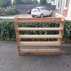 Wooden shelving unit