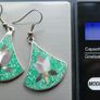 Vintage Alpaca Mexico Turquoise & Abalone Inlaid Silver Earrings Image 10