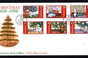 1998 Guernsey Christmas 150th Anniversary of the Christmas Tree Commemorative Stamps First Day Cover (FDC)