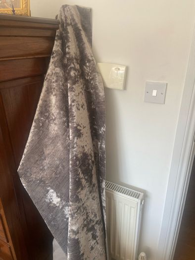5Meters of material silver/grey velvet