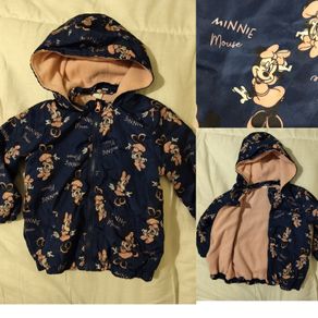Disney Minnie Mouse Warm Fleece Lined Hooded Jacket