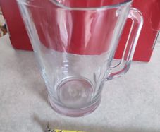 Vintage Heavy Clear Glass Pitcher