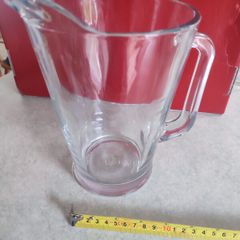 Vintage Heavy Clear Glass Pitcher