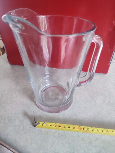 Vintage Heavy Clear Glass Pitcher